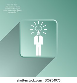 Pictograph of bulb concept