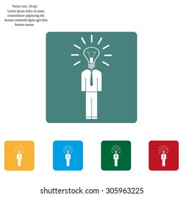 Pictograph of bulb concept