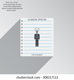 Pictograph of bulb concept