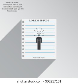 Pictograph of bulb concept