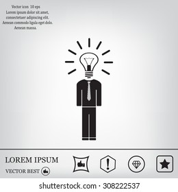 Pictograph of bulb concept