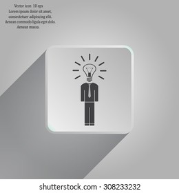 Pictograph of bulb concept