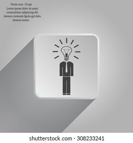 Pictograph of bulb concept