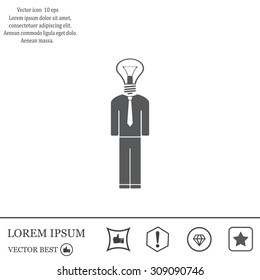 Pictograph of bulb concept