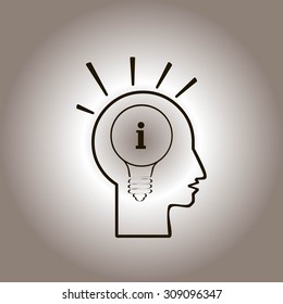 Pictograph of bulb concept
