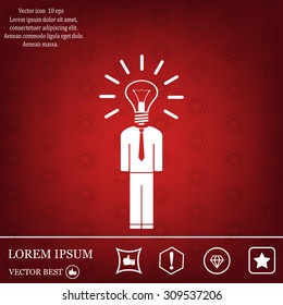 Pictograph of bulb concept