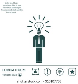 Pictograph of bulb concept
