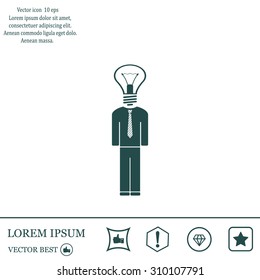 Pictograph of bulb concept