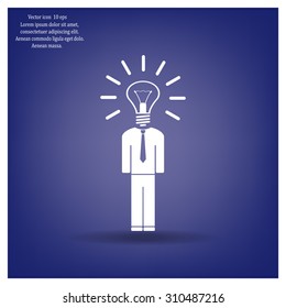 Pictograph of bulb concept