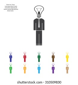 Pictograph of bulb concept