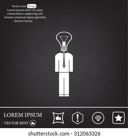 Pictograph of bulb concept