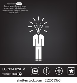 Pictograph of bulb concept