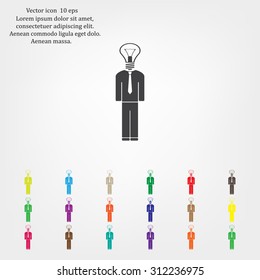Pictograph of bulb concept