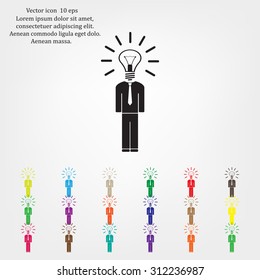 Pictograph of bulb concept
