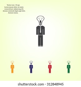 Pictograph of bulb concept