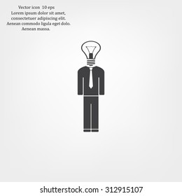 Pictograph of bulb concept