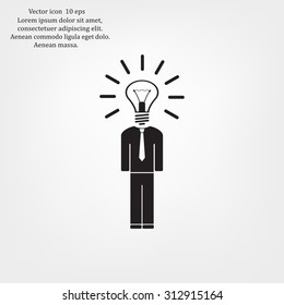 Pictograph of bulb concept