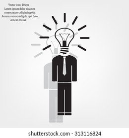 Pictograph of bulb concept