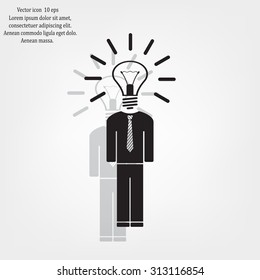 Pictograph of bulb concept