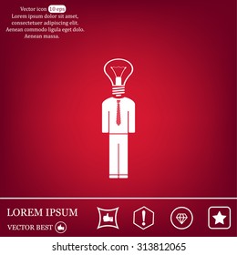 Pictograph of bulb concept