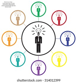 Pictograph of bulb concept