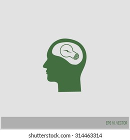 Pictograph of bulb concept