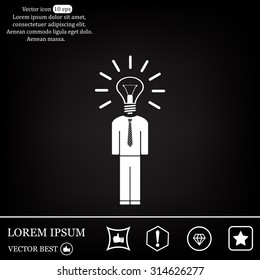 Pictograph of bulb concept
