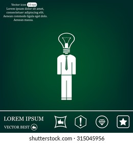 Pictograph of bulb concept