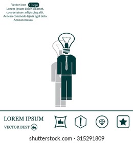Pictograph of bulb concept