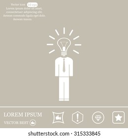 Pictograph of bulb concept