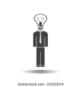 Pictograph of bulb concept