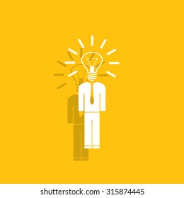 Pictograph of bulb concept