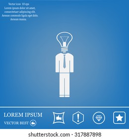 Pictograph of bulb concept