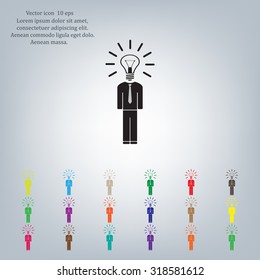 Pictograph of bulb concept