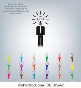 Pictograph of bulb concept