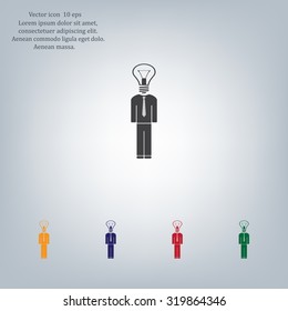 Pictograph of bulb concept