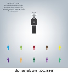 Pictograph of bulb concept