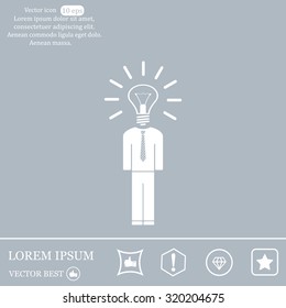Pictograph of bulb concept