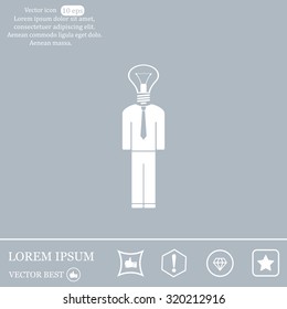 Pictograph of bulb concept