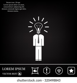 Pictograph of bulb concept