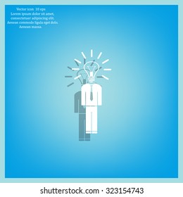 Pictograph of bulb concept