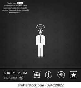 Pictograph of bulb concept