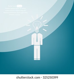 Pictograph of bulb concept
