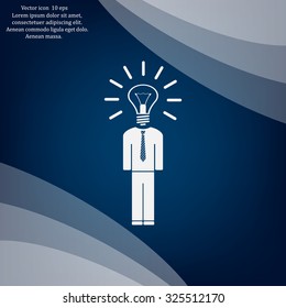 Pictograph of bulb concept