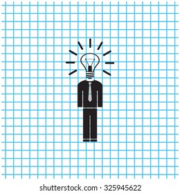 Pictograph of bulb concept