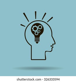 Pictograph of bulb concept