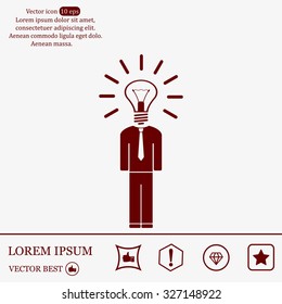 Pictograph of bulb concept