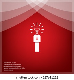 Pictograph of bulb concept