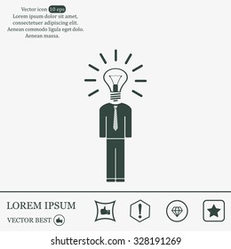Pictograph of bulb concept