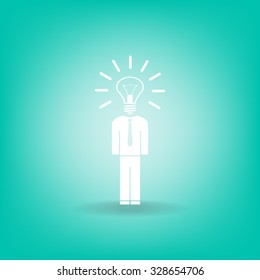 Pictograph of bulb concept